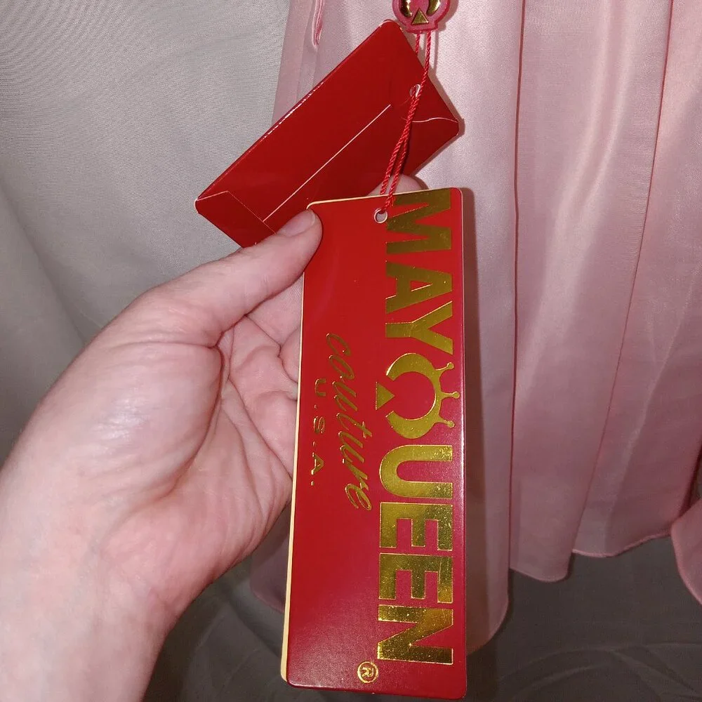 May Queen Couture V Neck Sleeveless Fit and Flare Short Dress Sz 18 NEW - Picture 10 of 16